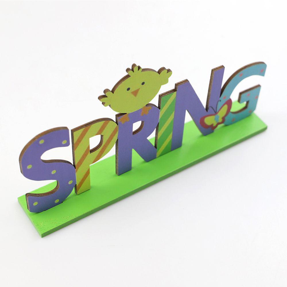 Tấm Bảng In Chữ Happy Easter Hai Mặt Dùng Trang Trí Bàn Ăn