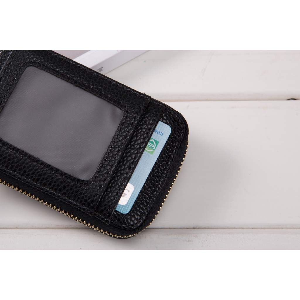 Ví Da PU Đựng Thẻ / Tiền Xu Có Khóa Kéo Cho Nữ