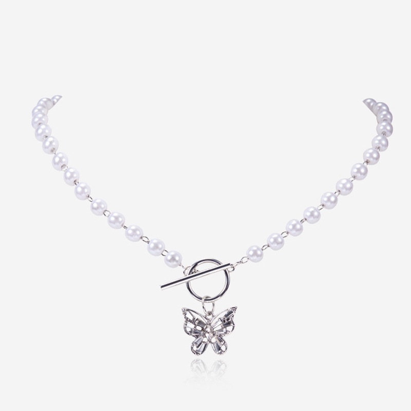 Vòng cổ Mặt Bướm Đính Ngọc Trai Thời Trang