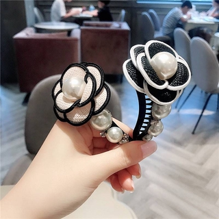 Dây buộc tóc hoa trà ngọc trai