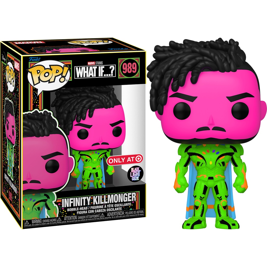 Đồ chơi mô hình funko pop 989 Infinity Killmonger Blacklight - Marvel