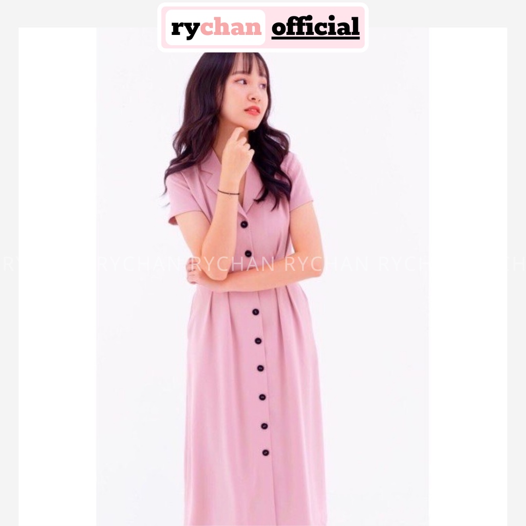 Đầm Xòe Sơ Mi Cổ Vest 2 Màu [Ảnh Thật Cuối] - DX0027