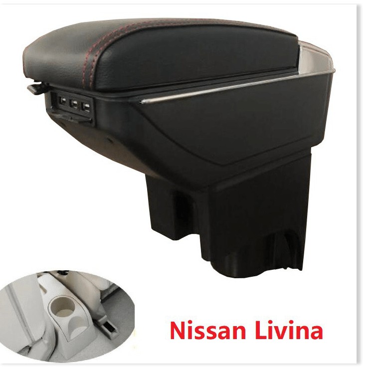Hộp tỳ tay ô tô Nissan Livina tích hợp 7 cổng USB