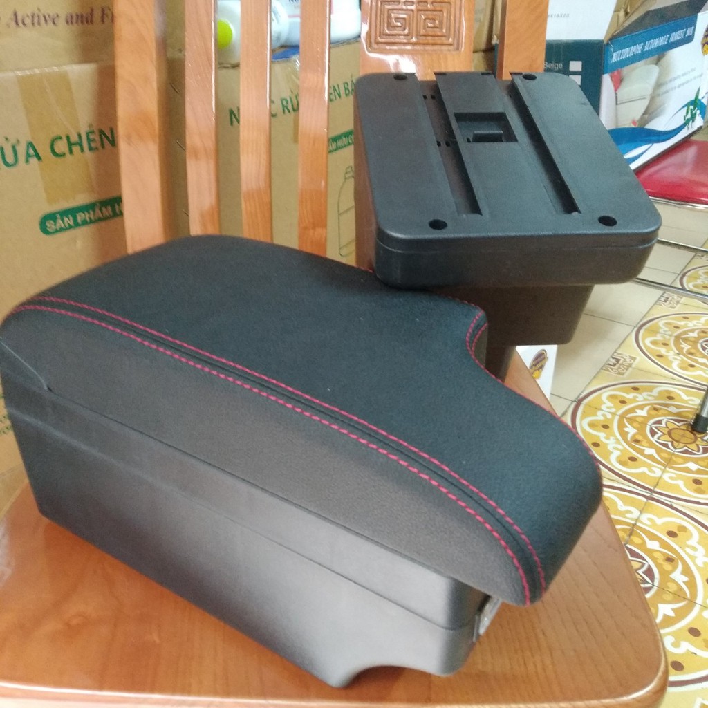 Hộp tỳ tay ô tô - MAZDA 2 - DÁNG KHUYẾT - 6 CỔNG USB