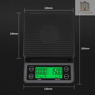 Accurate Electric Kitchen Scale,Coffee Scale with Timer High-precision Kitchen Scale Mini Electronic Platform Scale Food Weighing Scale