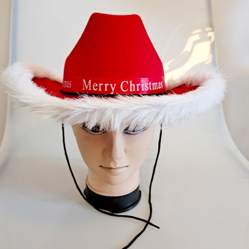 Mũ Cao Bồi Vương Miện Đính Kim Sa Viền Lông Vũ Kiểu Cao Bồi Cho Người Lớn Và Trẻ Em