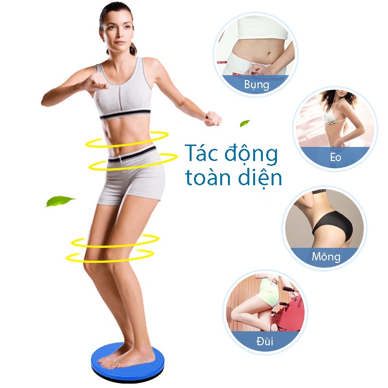 Đĩa Xoay Eo Tập Thể Dục Quay 360 Độ - Bàn Xoay Tập  Cơ Bụng Giúp Eo Thon Gọn Và Săn Chắc