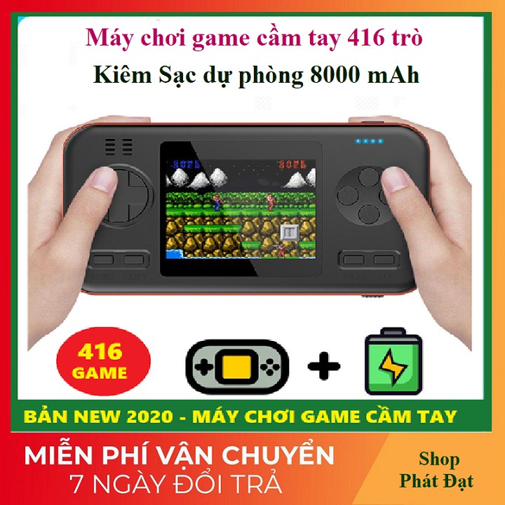 Máy chơi game cầm tay 416 trò kiêm sạc dự phòng 8800mAh