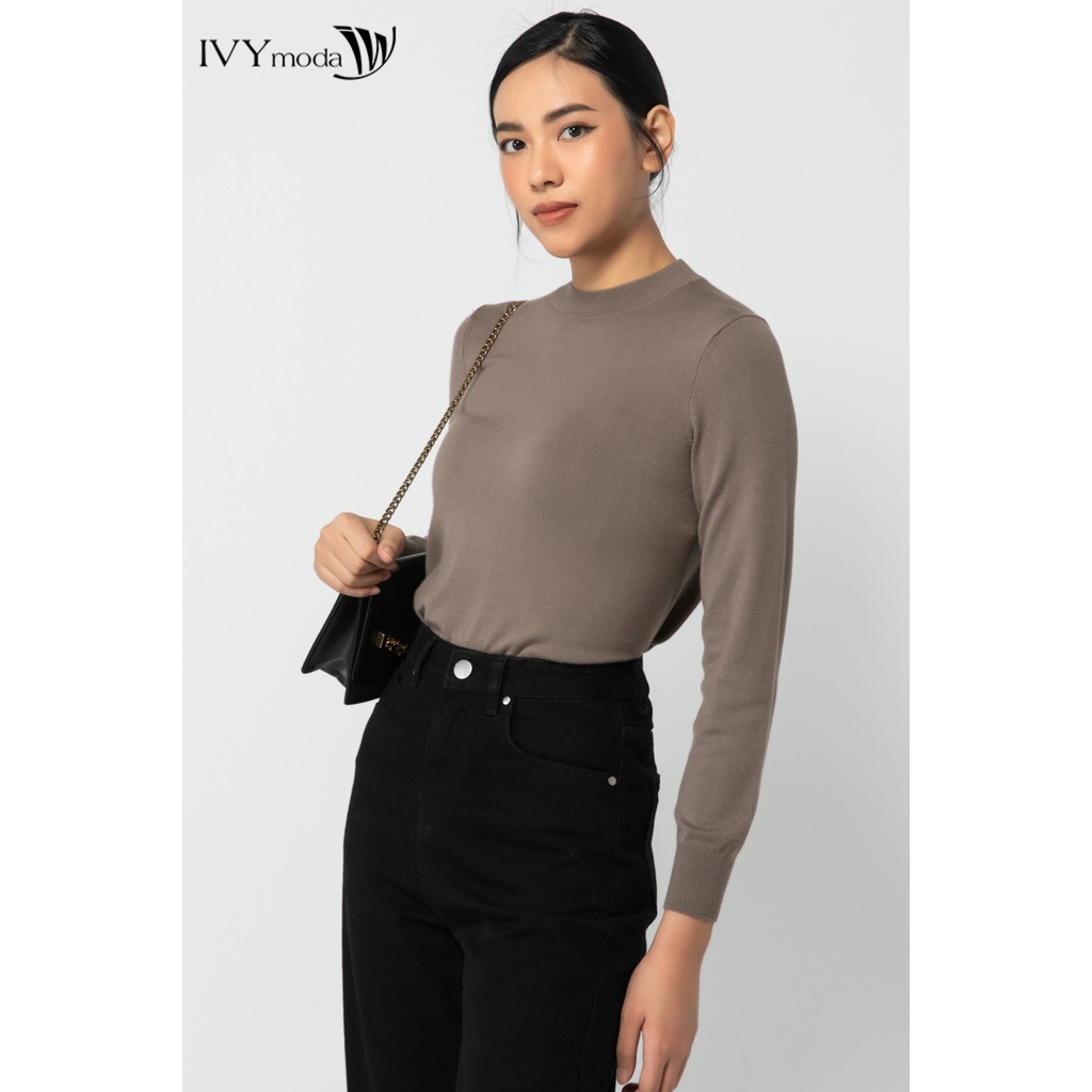 [NHẬP WABRTL5 GIẢM 10% TỐI ĐA 50K ĐH 250K ]Áo len nữ tay dài IVY moda MS 58P0071