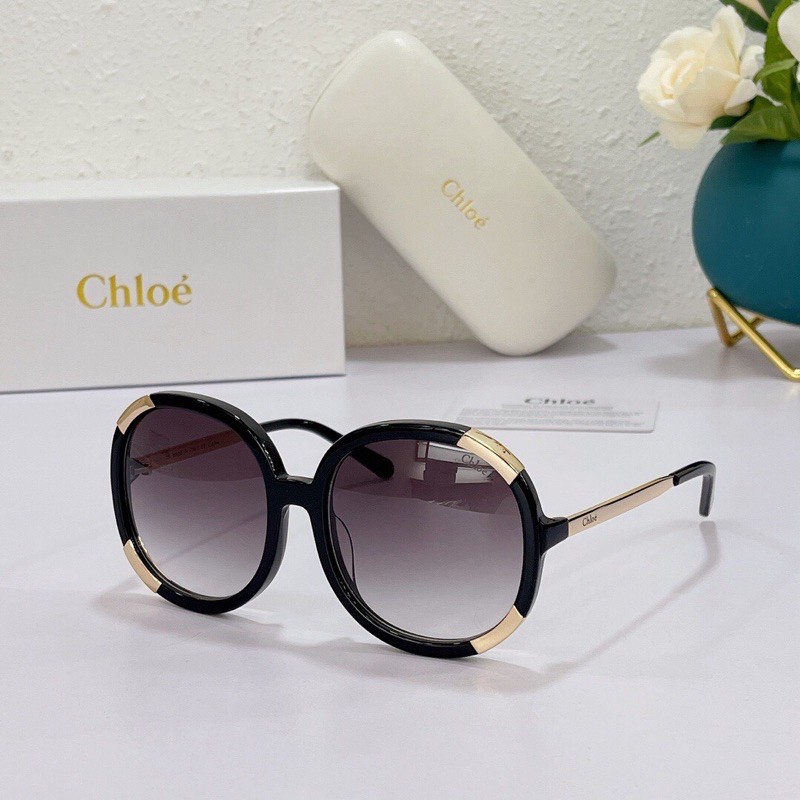 kính thời trang nữ mắt tròn to gọng nhỏ kim loại cao cấp chloe