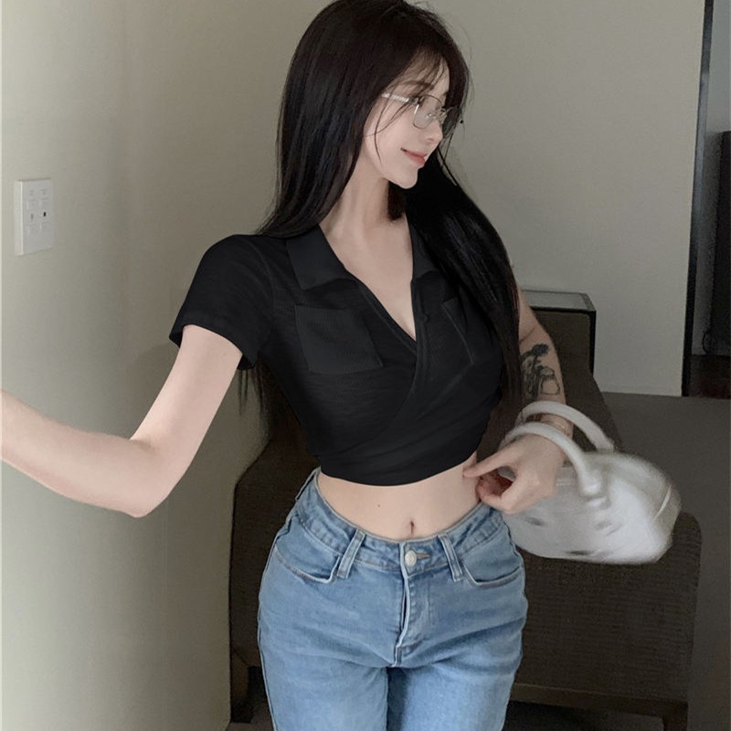 Áo Thun Có Cổ Buộc Dây Sau Lưng Thời Trang Dành Cho Nữ