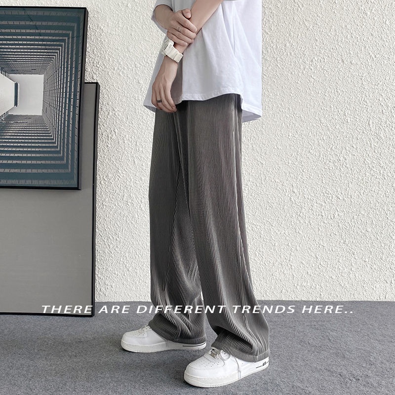 Quần dài thể thao ống rộng chất liệu mát phong cách xuân thu cho nam