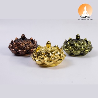 Lư hương xông trầm hoa sen đồng