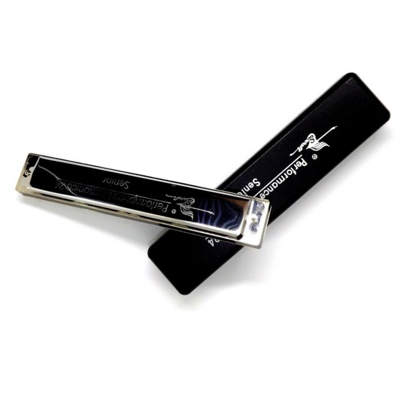 Kèn harmonica Tremolo Swan Senior key C (Bạc)kèm hộp và bao nhung - kèn âm nhạc, kèn harmonica - 206480