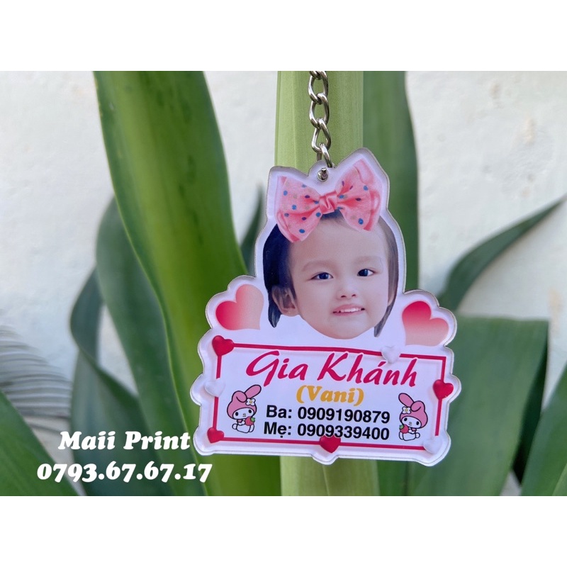 🌸🌸 MÓC KHOÁ - HUY HIỆU GHÉP MẶT TREO BALO CHO BÉ ĐI HỌC - IN THEO YÊU CẦU🔥🔥🔥