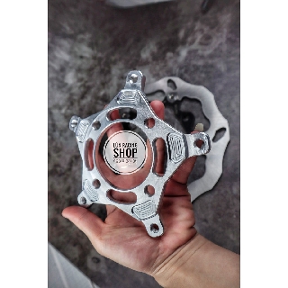 Lòng đĩa nhôm Ex150 5 lỗ gắn cho xe đi đĩa 4 lỗ (Ex135, sirus, yaz, Wave)