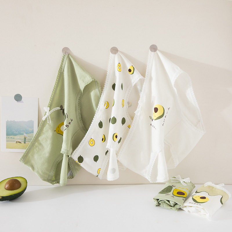 Quần Lót Levao Vải Cotton In Hình Quả Bơ Dễ Thương Thời Trang Cho Nữ