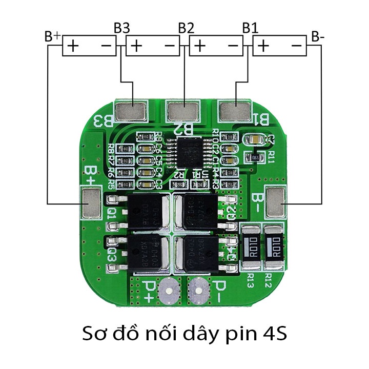 Mạch Sạc Bảo Vệ Pin 4S 14.8V 18650 16.8V 20A