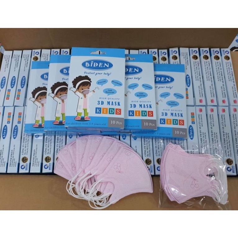 Khẩu trang y tế trẻ em, khẩu trang cute, in hình gấu  nhiều màu sắc  cho bé từ 5-8  tuổi hộp 10 cái BANDA | BigBuy360 - bigbuy360.vn