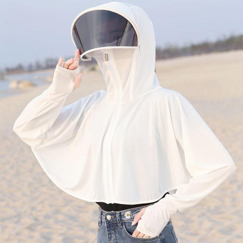 Áo Khoác Cardigan Chống Tia Cực Tím Tay Dài Vải Lụa Lạnh Siêu Mỏng Thời Trang Mùa Hè 2022 Cho Nữ | BigBuy360 - bigbuy360.vn