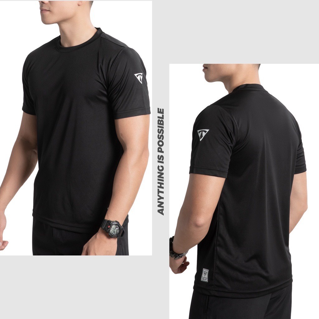 Áo thể thao Nam TSIMPLE cổ tròn tay ngắn tập gym vải thun lạnh co giãn 4 chiều chuẩn form