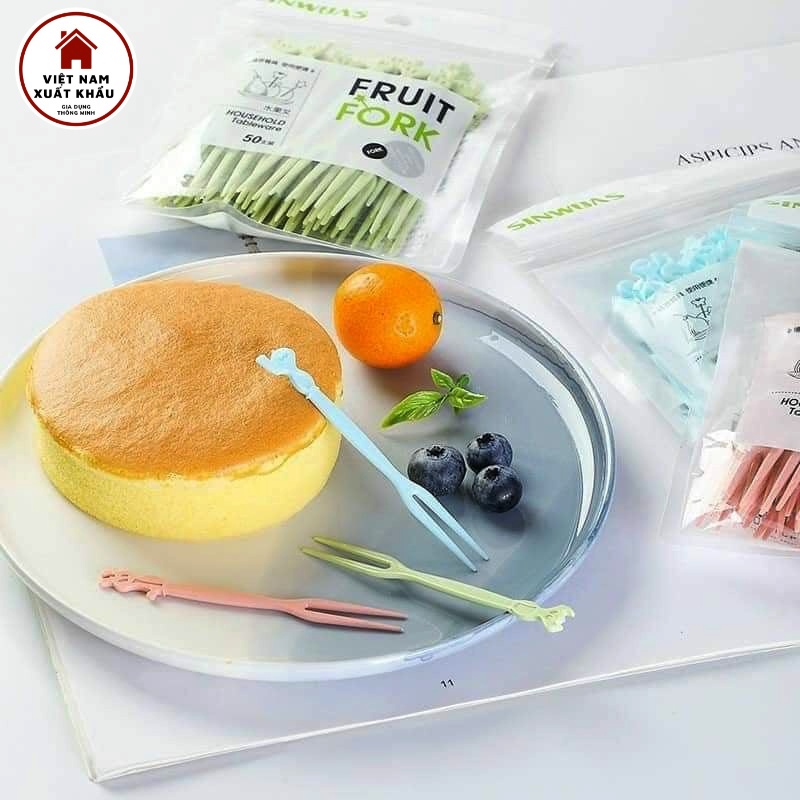 Dĩa Ăn Hoa Quả, Trái Cây, Bánh Kẹo Bằng Nhựa Tiện Gọn Bộ 50 Cái