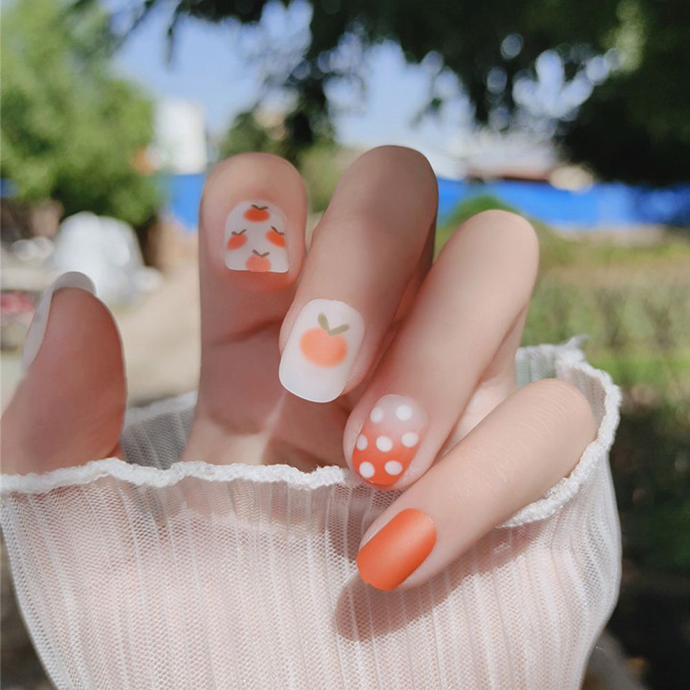 [Hàng mới về] Móng tay giả trang trí nghệ thuật hình hoa cúc kiểu hoạt hình Nhật Bản đáng yêu sành điệu