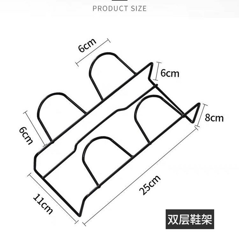 Không bất hạnh Giá Để Giày Dép Hai Tầng Gắn Tường Chống Nước