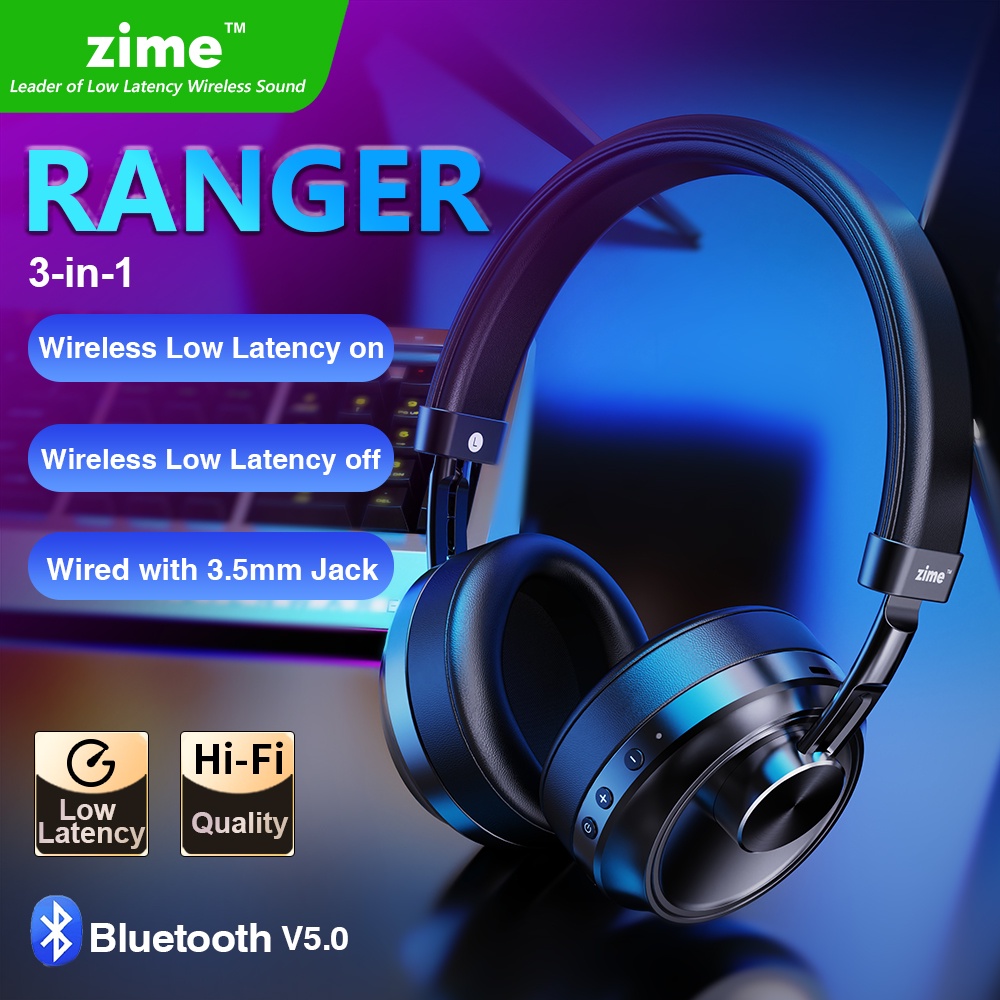 Tai Nghe Không Dây Zime Ranger Kích Thước 65ms Kết Nối Bluetooth Có Micro Dùng Cho PUBG Mobile PS4 XBOX PC