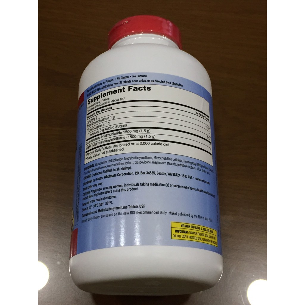 chính hãng 1 hộp Glucosamin Kirkland 375 Viên. Xách tay chuẩn