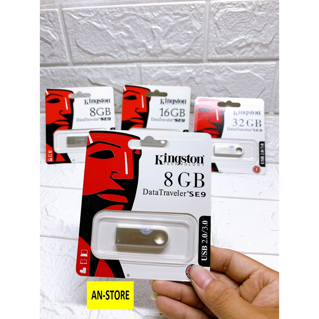 USB 2.0 Kingston DTSE9 32GB/16GB/8GB 2.0 - HÃNG PHÂN PHỐI CHÍNH THỨC (BH 60 tháng)USB chống nước (ANSMART)