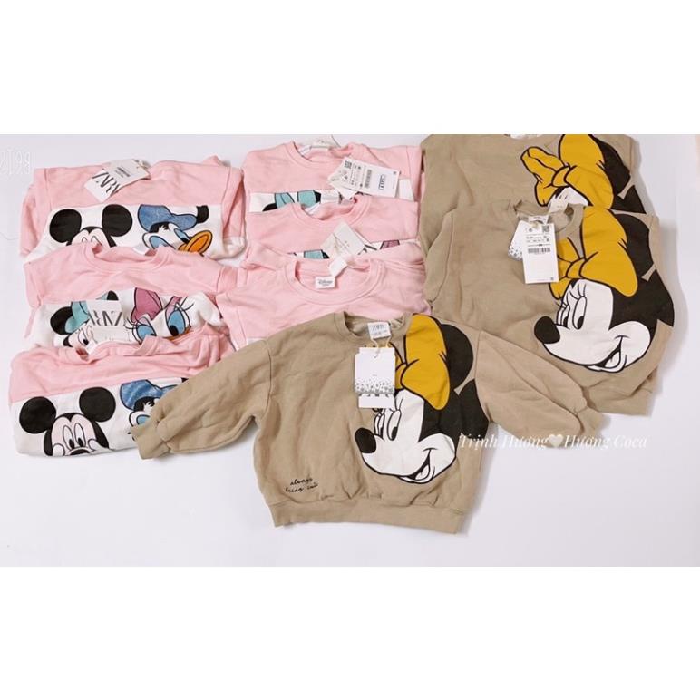 Áo nỉ mickey cao cấp bé gái hàng vợt sale 70%