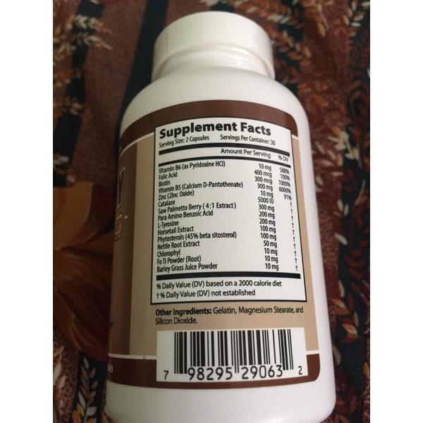 Viên uống hỏ trợ trị bạc tóc sớm ANTI -GRAY HAIR 7050 lọ 60 viên của MỸ