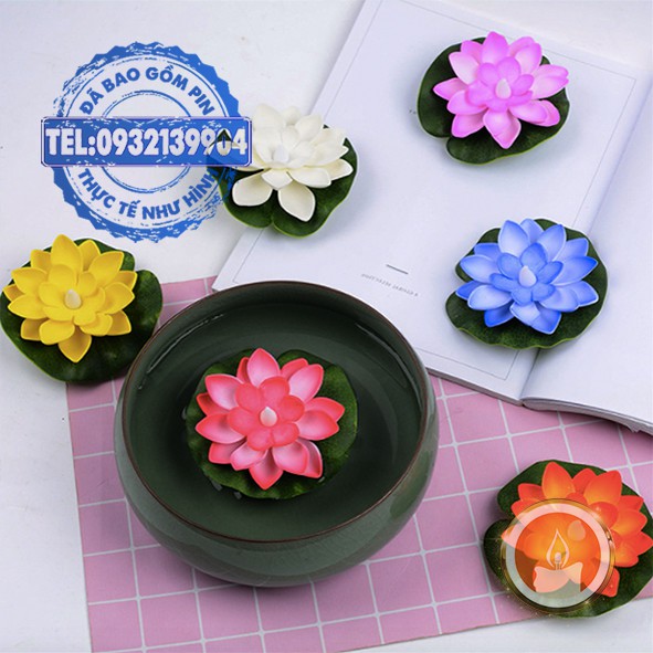 Đèn hoa đăng hình hoa sen điện tử