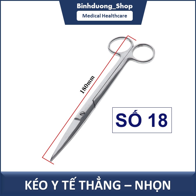 Kéo Y Tế 16 Thẳng 2 Đầu Nhọn Chất Liệu Inox Bền Đẹp Đúng Chuẩn Bộ Y tế
