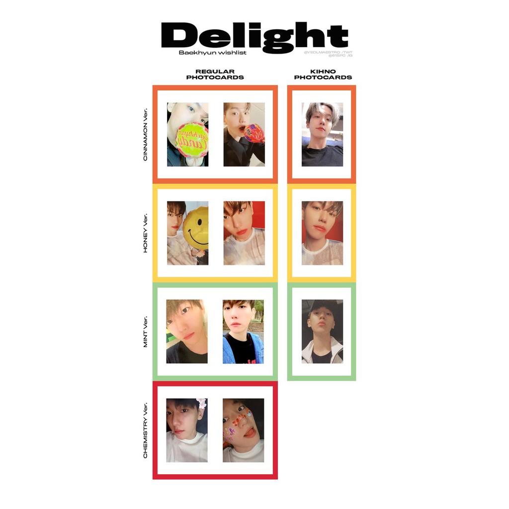 Bộ ảnh UNOFFICIAL trong album Delight của Baekhyun