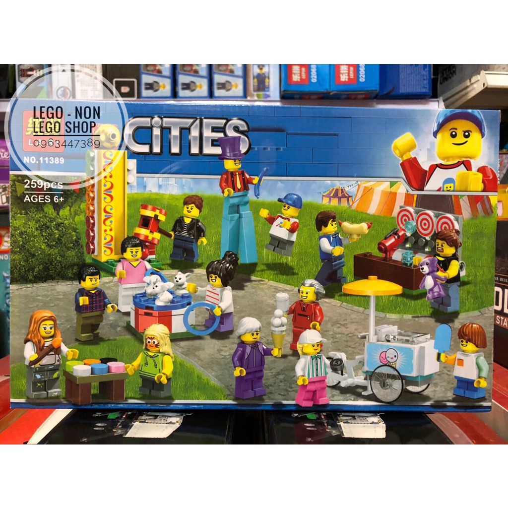 Lego City - Lari 11389 ( Xếp Hình Các Tiết Mục Và Nhân Vật Ở Công Viên Thành Phố 259 Mảnh )