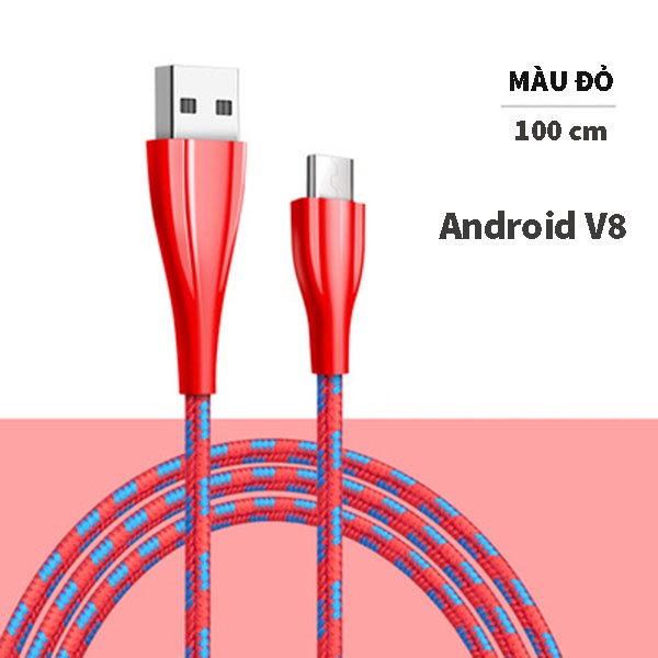 Dây Cáp Sạc Thích hợp cho Android V8 iphone hợp kim nhôm bện nylon type-C là 2A điện thoại di động Pin Dự Phòng Tai nghe
