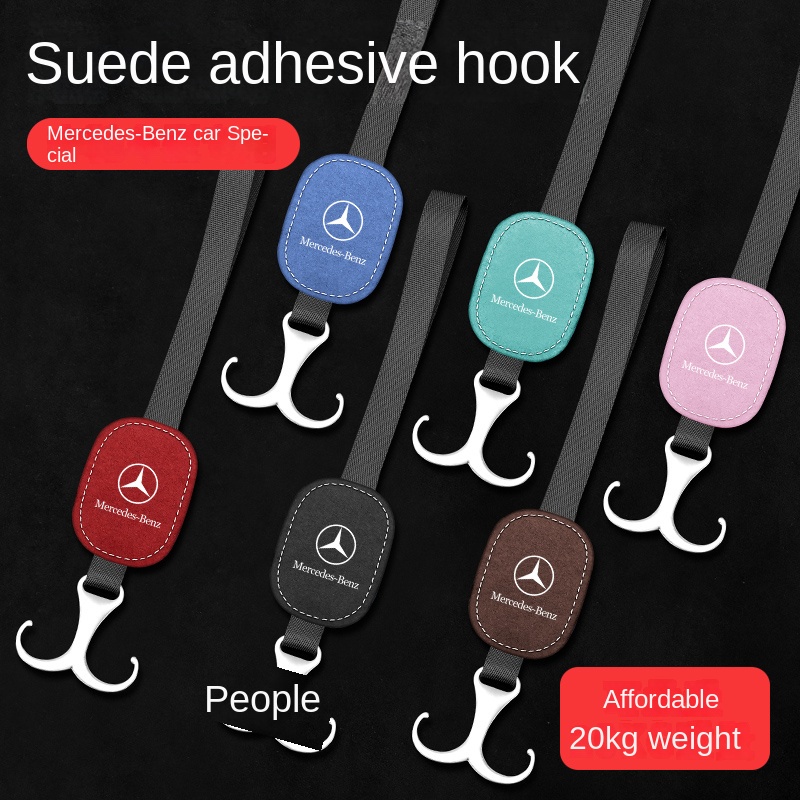 Móc Treo Đồ Đa Năng Gắn Sau Lưng Ghế Xe Hơi Mercedes Benz Da Lộn