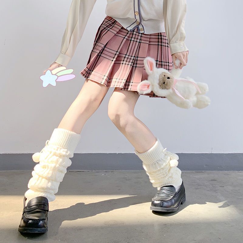 Mới Vớ Dệt Kim Cao Cổ Màu Trơn Phong Cách lolita Nhật Bản Cho Nữ