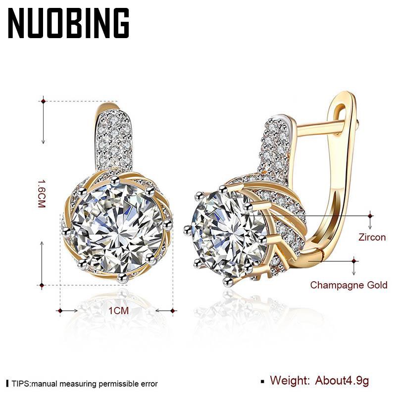 Bông Tai Mạ Bạc 925 Đính Đá Sapphire Tròn 4 Màu Thời Trang Cho Nữ