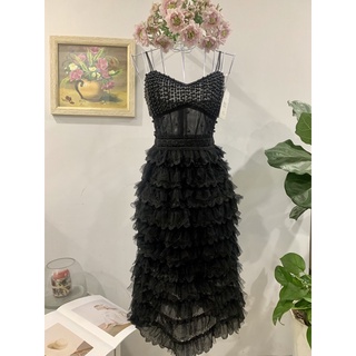 Thanh lý đầm váy ren đen đi tiệc size S NEW