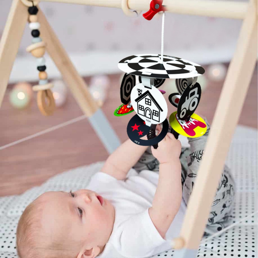 Treo cũi/nôi di động Lalalaa baby, kích thích thị giác thị giác, phát triển trí não cho bé sơ sinh montessori