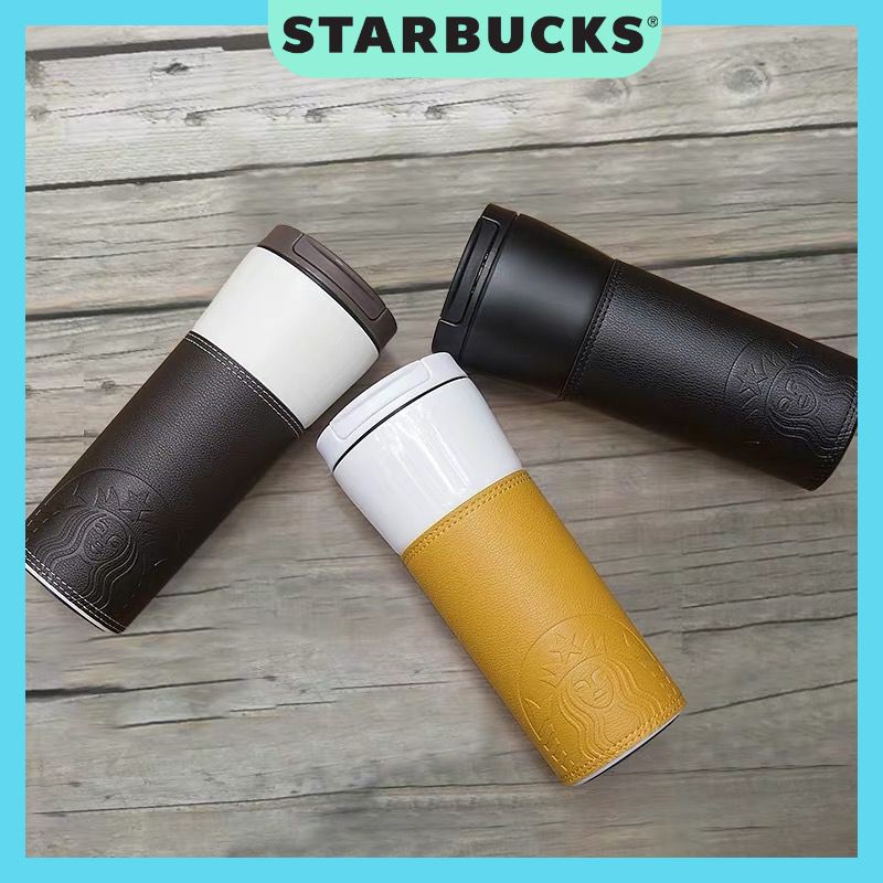 (Nhiều mẫu) Bình STARBUCKS giữ nhiệt bọc da dung tích 500ml