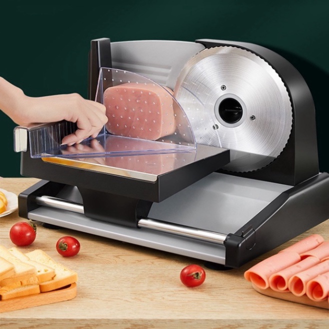 Máy thái thịt chín, máy cắt thịt đông lạnh chạy điện cho nhà hàng, gia đình