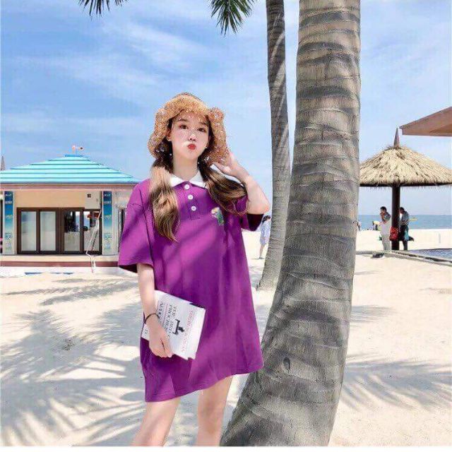 Đầm polo màu tím ngọt liệm