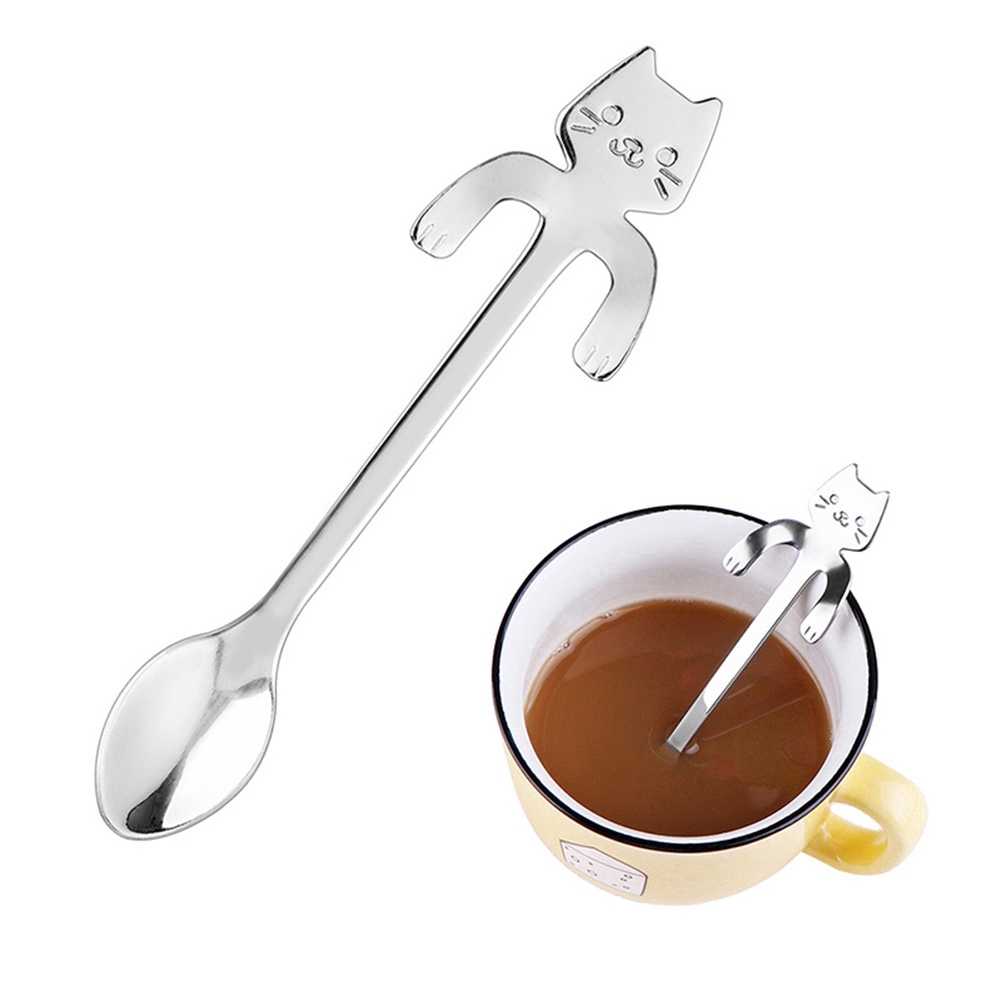 Muỗng Cà Phê Cán Dài Hình Mèo Dễ Thương