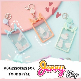 đeo thẻ có hộp tai dễ thương cute , có dây rút kéo dài