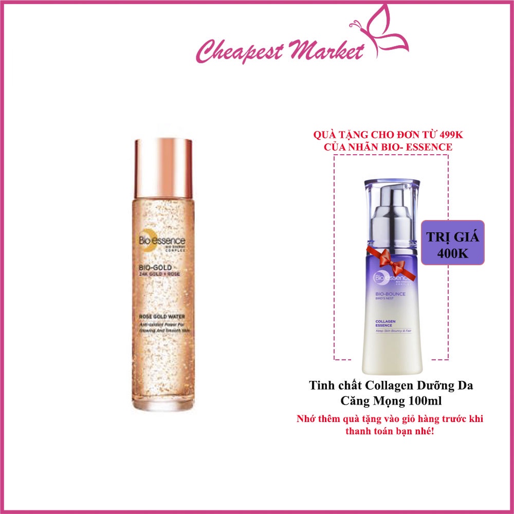 Nước dưỡng ngăn ngừa lão hóa Bio Essence Bio-Gold Rose chiết xuất vàng 24K tinh chất hoa hồng 100ml