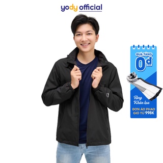 Áo gió nam YODY 2 lớp phối lưng chống nước chống bụi nhiều màu AKM4027